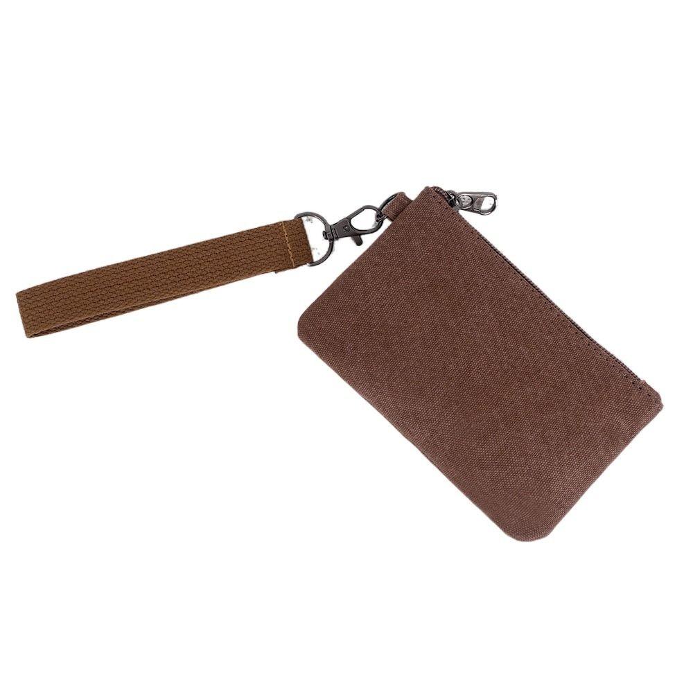 Korean Style Small Item Bag Wrist Bag Card Storage Bag Soft Canvas Coin Purse Travel
