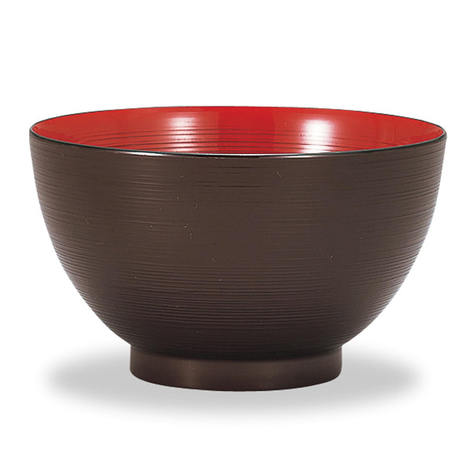 Yamanaka Lacquerware Miso Soup Microwave and Dishwasher Dark Red Brushstroke Made in Bowl, Bowl, 10.5cm, 320ml, Safe, Finish, Pattern, Japan, M15274-6 коричневый