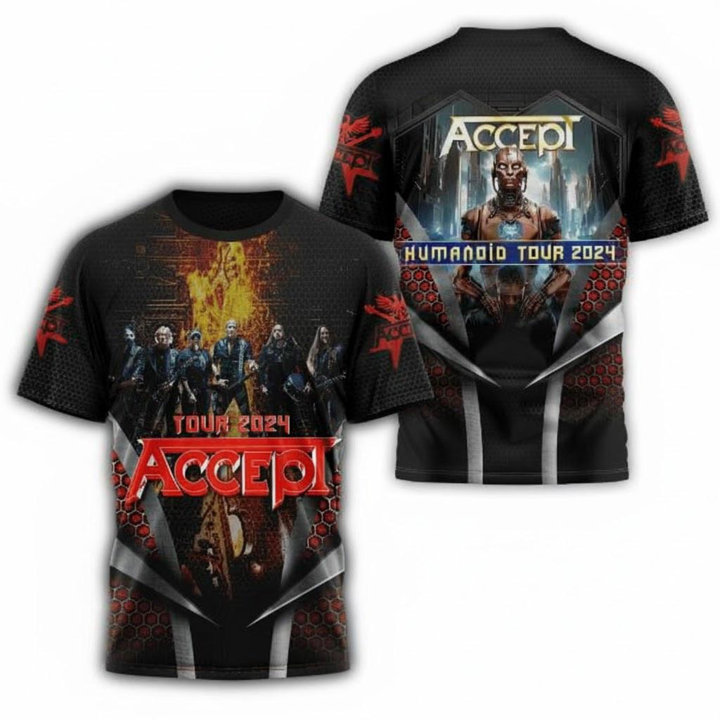 Accept Humanoid Tour 2026 For Fan 3D T-shirt S to 5XL 2F1354 S