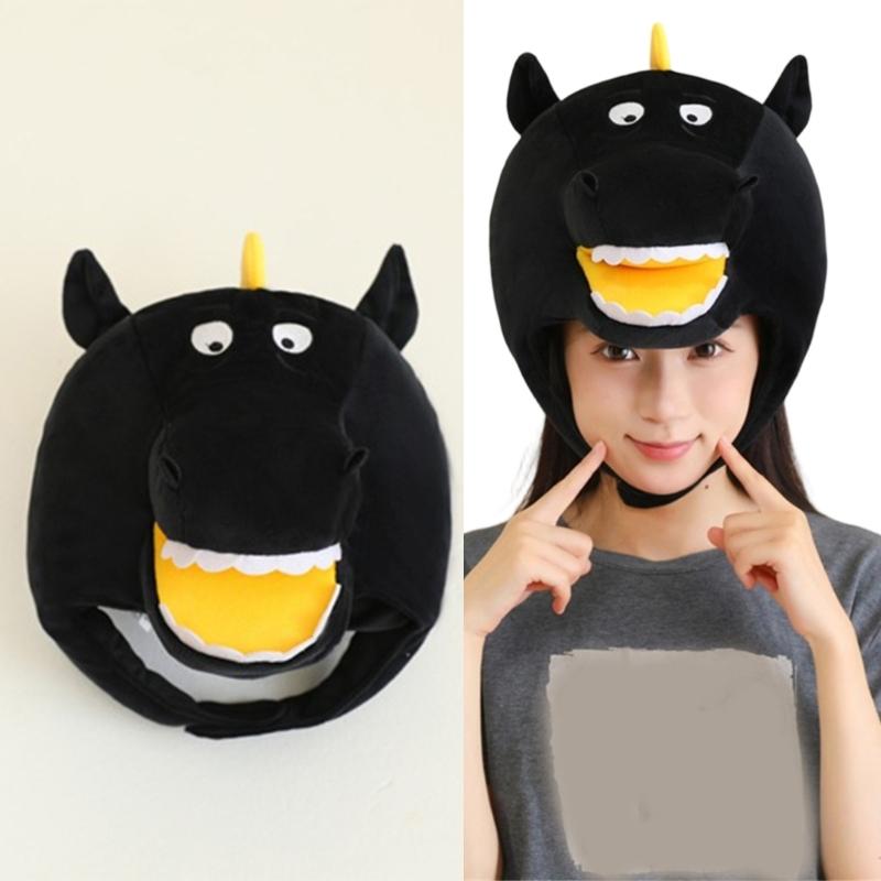 Black Horse Costume Headpiece Adjustable Strap Photography Prop For Children Party Theme Role Play