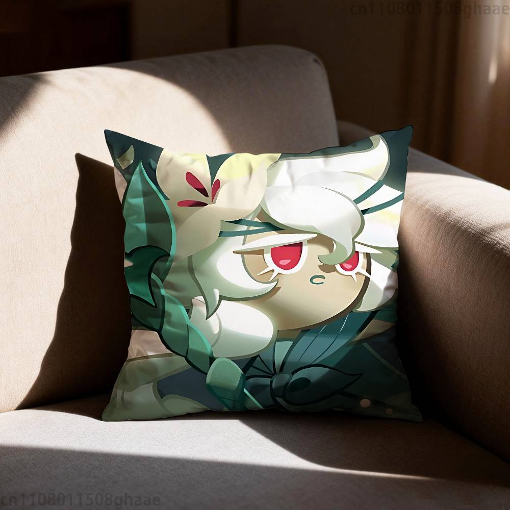 Run Kingdom White lily CCookie Pillow Case Antidustmite Pillowcase Invisible zipper silky short plush Sofa cushion cover