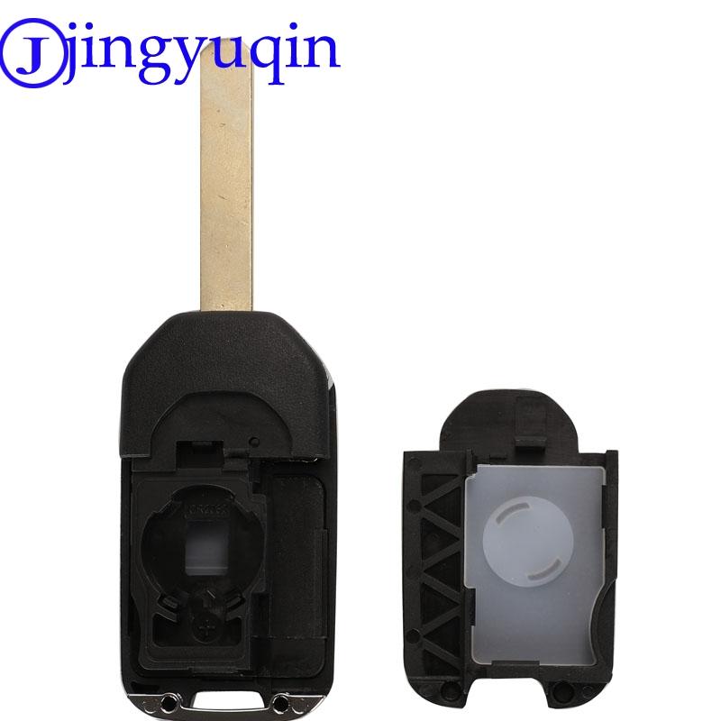 Jingyuqin 2/3B Car Key Case For Honda Civic City Fit HR-V XR-V Folding Flip Auto Car Key Shell