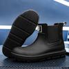 Men's Short-Tube Non-Slip Rain Boots, Fashionable Water Shoes, Pvc One-Time Molded Rain Boots, Pastoral Labor Waterproof Shoes