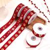 Wedding Dowry Quilt Binding Red Satin Double Happiness Ribbon