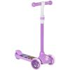 Kinder 3-Rad-Roller für 2-6 Jahre mit verstellbarer Höhe, LED-Licht, TPE-Lenker, Lila
