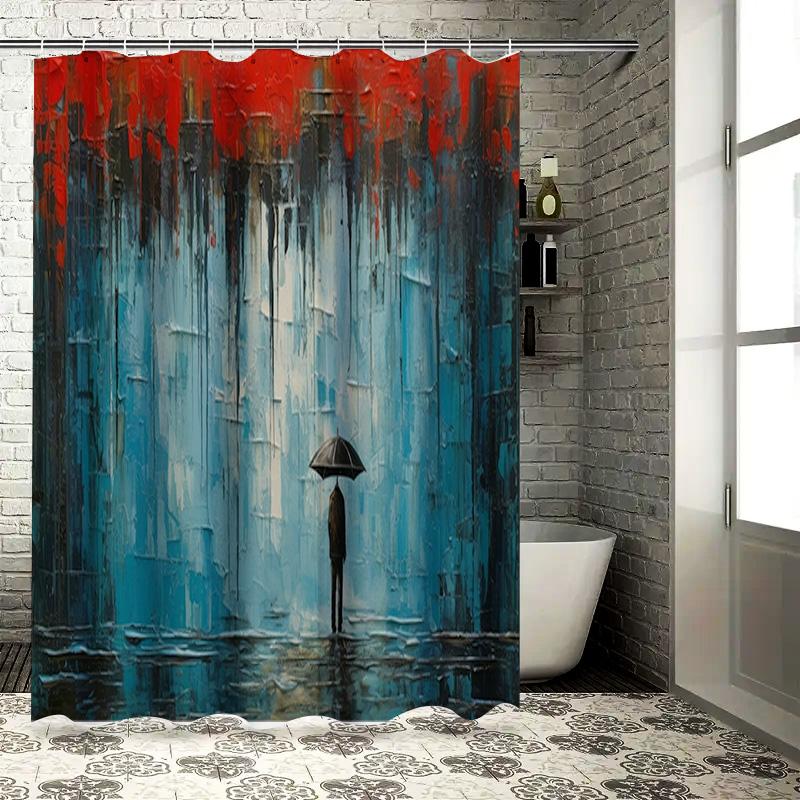 

Черно-белая круглая шторка для ванны и душа, водонепроницаемая, декоративная, для дома, с принтом, коврик для ванной, 3D шторки для детей Ро 90x180cm