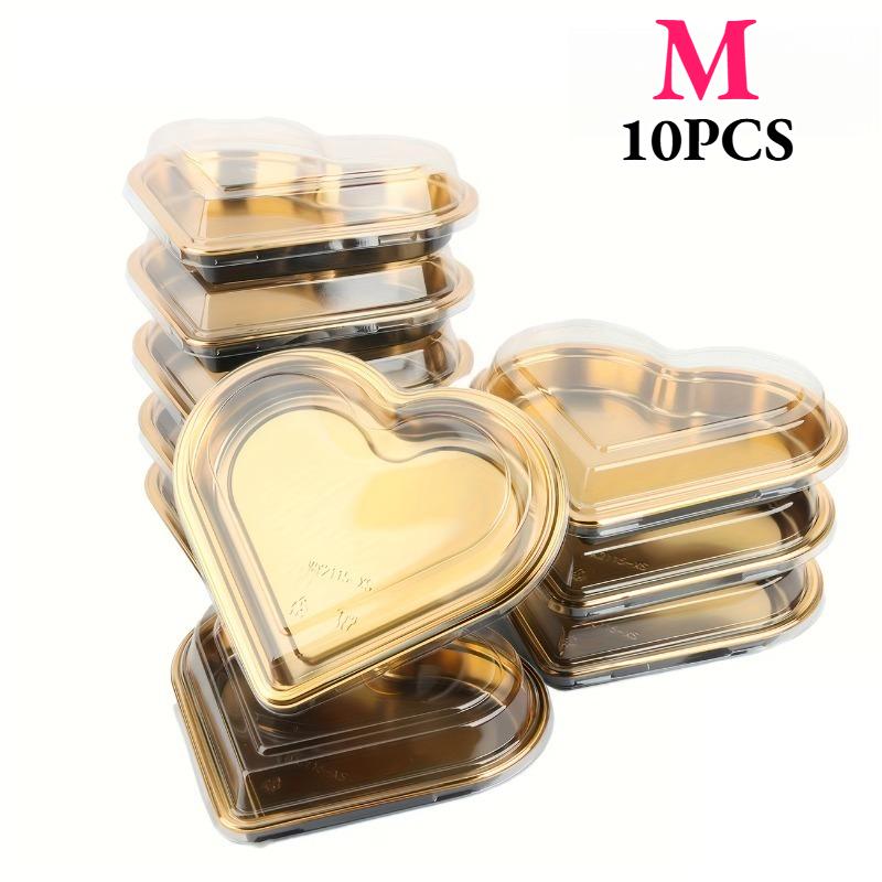 10/20/30 Pcs Food Container with Lids Heart Shaped Containers Reusable Dessert Box for Mother Valentine Wedding Birthday Fruit