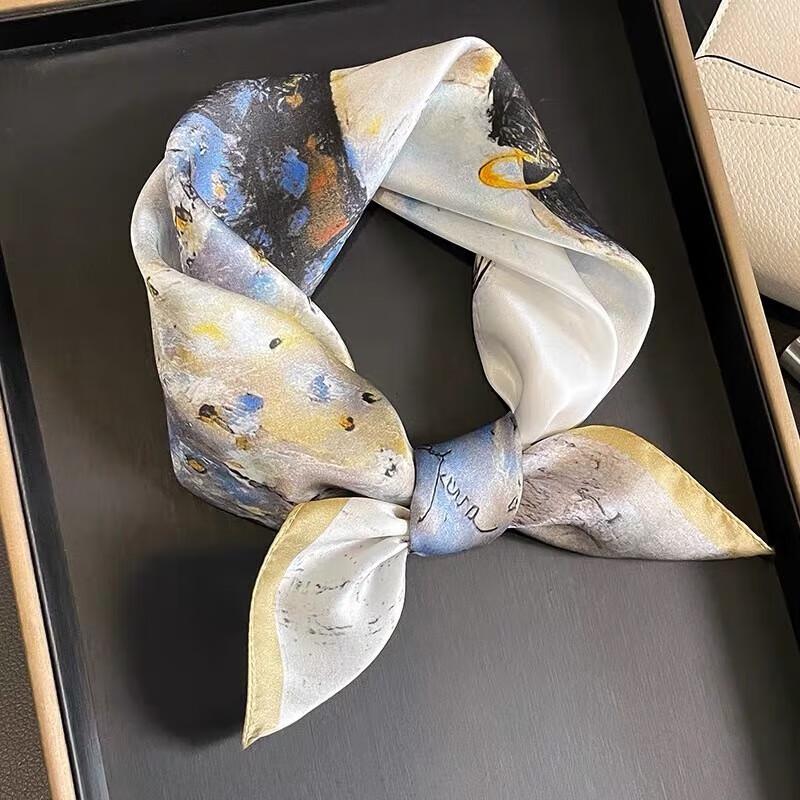 Yilian 100% Mulberry Silk Large Square Scarf