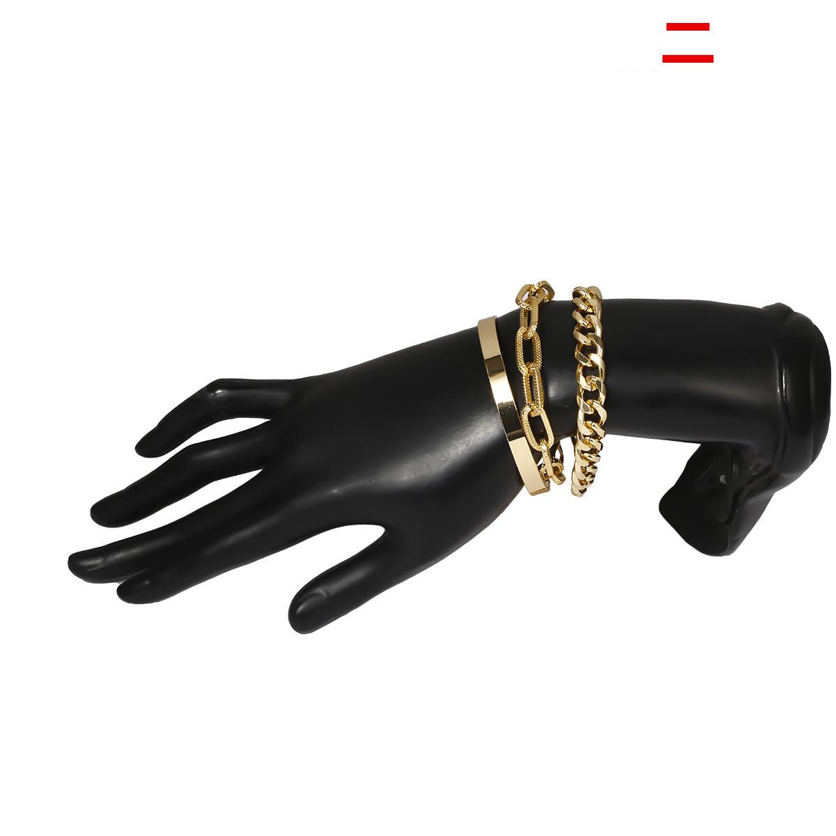 

Новый модный винтажный золотой многослойный браслет-цепочка с буквами и замком для женщин, ювелирные изделия в стиле бохо, подарок на вечеринку 2 золотой