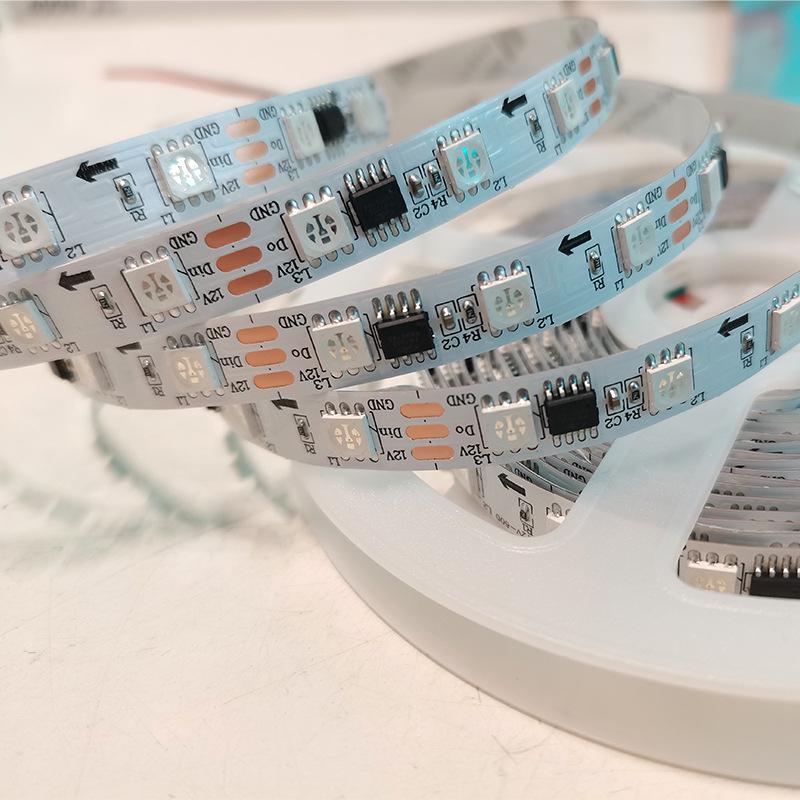 12V RGB 5050 LED Strip Light for E-sports Club, Bar, KTV – Dimmable Atmosphere Lighting