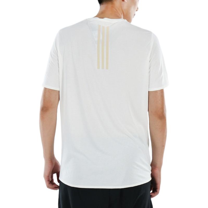 Adidas T Shirts Men's White Crew Neck Moderate Straight Fit CZ0299