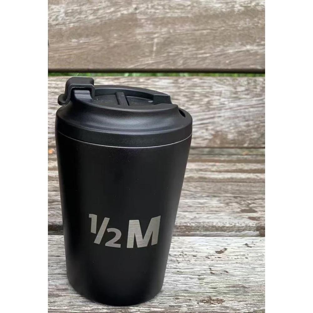 

В наличии 12 унций Термокружка Саудовская половина M Нержавеющая сталь Изолированная кофейная чашка Вакуумный термос Дорожная кружка 12oz