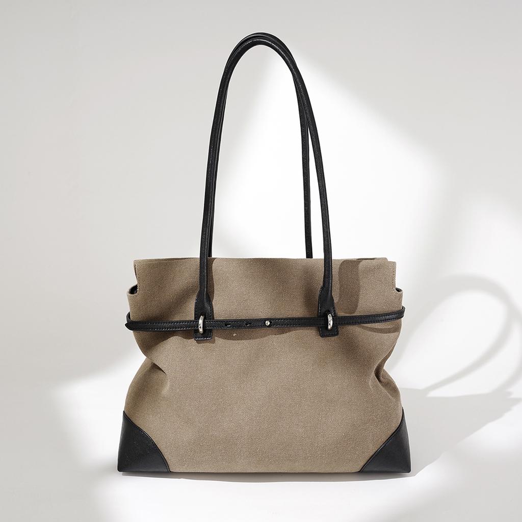 Mendy Top-handle Bag Women's Bag Canvas Leather Tote Bags High End Bag Large Capacity New In Designer Carrier Bag