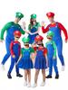 Mario Parent-Child Halloween Cosplay Costume Set - Masquerade Performance & Children's Wear