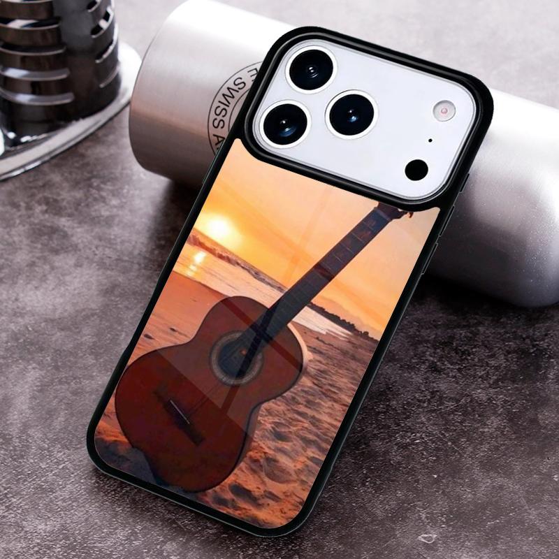Rustic-Sepia-Guitar Phone Case For iPhone 17,16e,15,14,13,12,11,Mini,Pro,MAX soft Silicone Cover