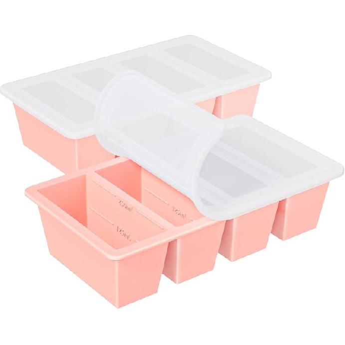Silicone Freezer Tray for Sauce Cube: GGOW Silicone Freezing Tray for Broth Soup Storage - Freeze 250mL 125mL Souped Portion