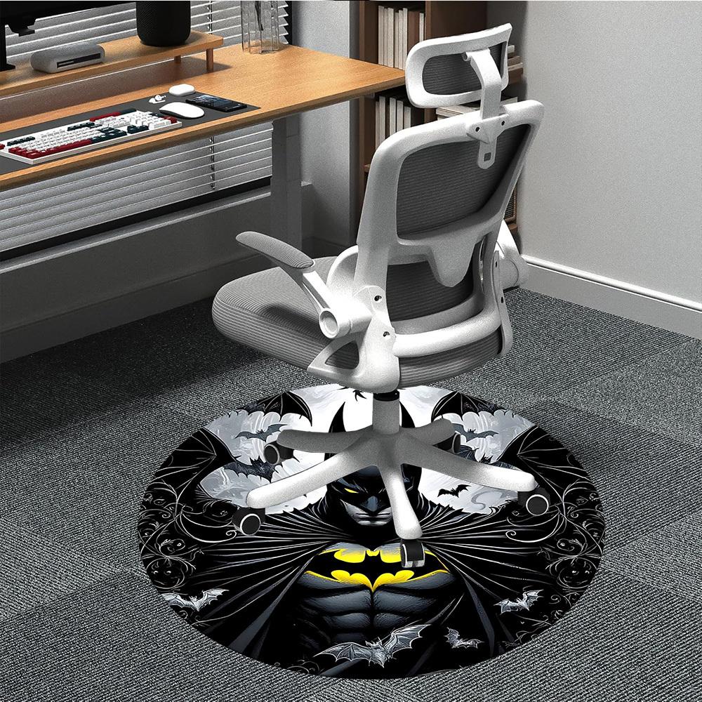 1pc Batman Office Round Area Rug, Under Office Chairs Bedroom Living Room Home Decor, Room Deco, Available in Various Sizes