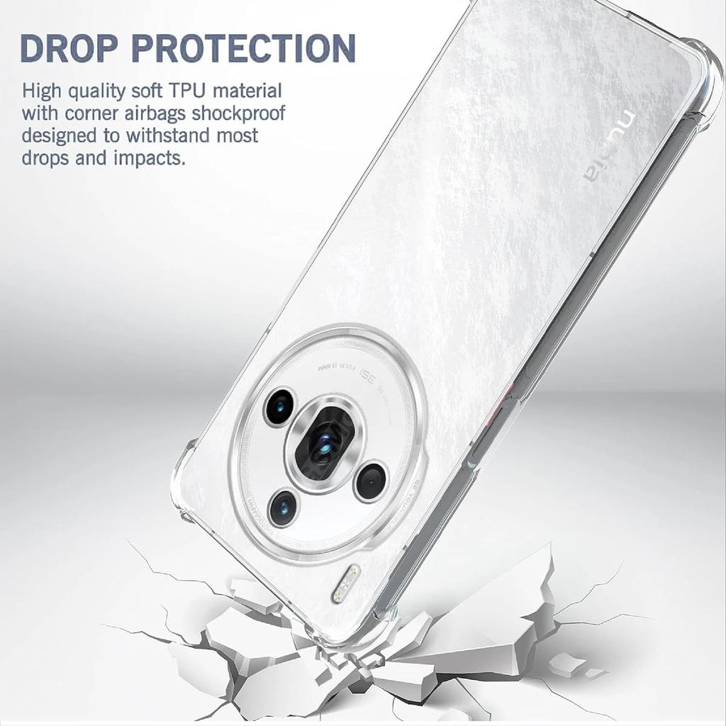 TPU Transparent Phone Shockproof Case for ZTE Nubia Z60S Pro Protective Cover Fundas Capa Coque