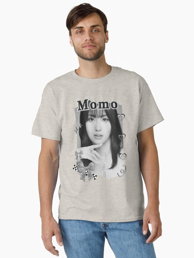 TWICE Momo Kpop Girl Group K-music South Korean Girl Group Black and White Collage Digital Art Portrait Classic T-Shirt