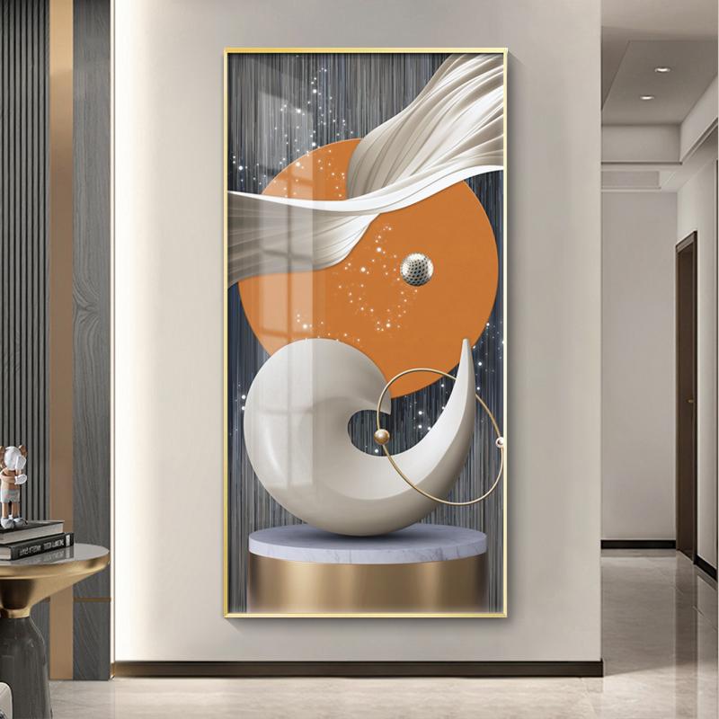 

Абстрактная роскошная золотая картина на холсте, богатое дерево, свет, настенное искусство, постеры с оленями и принты для гостиной, крыльца, декора коридора 60X120cm Unframed золотистый