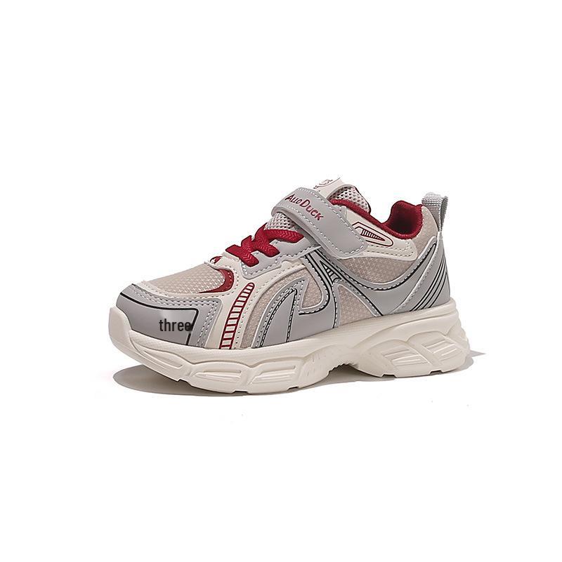 2026 Spring/Autumn Kids  Leather Sports Sneakers Size 24/15.3 cm бордовый