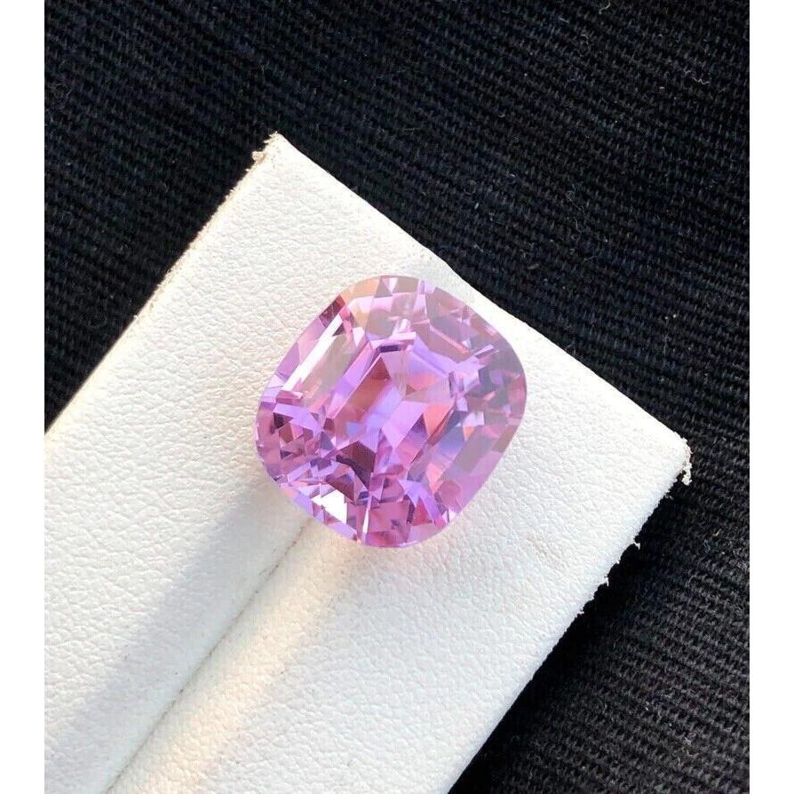 13 Cts Natural Pink Kunzite Certified Cushion Cut Kunzite Loose Gemstone