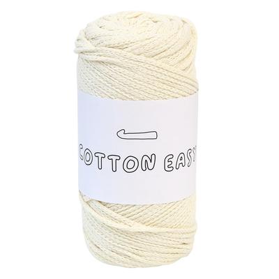 Knit Wit Korean Cotton Knitting Yarn [COTTON EASY] 1 Ball, Approx. 200g, Ivory (KNW-CE1)