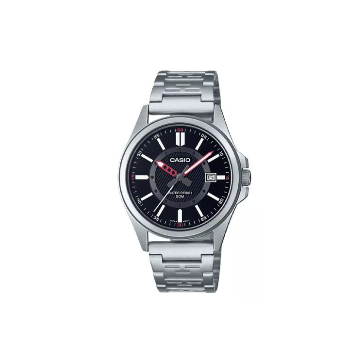 Casio 50M Waterproof Quartz Movement Stainless Steel Watch Men watches Black MTP-E700D-1E Black Dial