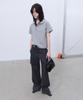 LCDC™ Double-Collar Polo Top (Melange Grey)