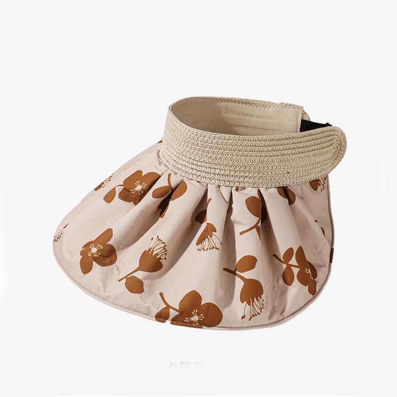Изысканная леди Камелия Пэчворк Соломенная Солнечная Шляпа Женская Летняя Корейский Шик Солнцезащитная Шляпа с Широкими Полями хаки