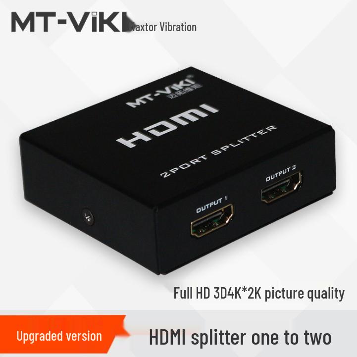 

Maxtor MT-SP102M HDMI Splitter, 2-Port, 1 Input to 2 Outputs, Version 1.4, 1080P. 2-port