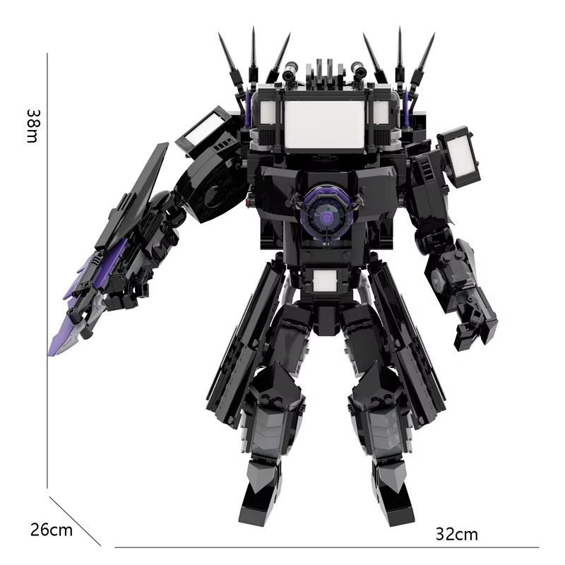 Skibidi Toilet Giant Upgrade Titan TV Man Building Blocks Toys 835pcs DIY Assembly Educational Bricks for Boys Girls Age 8-14 Bi