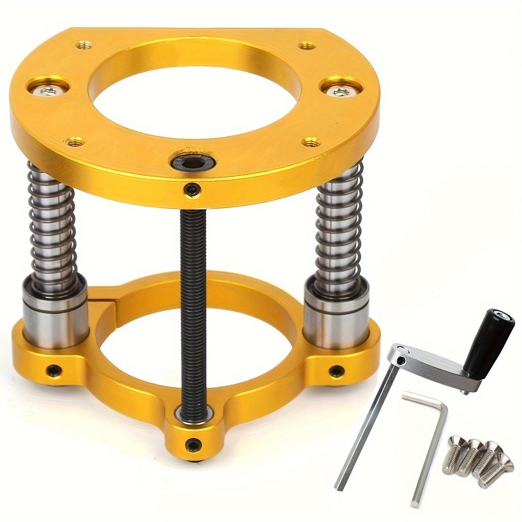Für 65mm Präzisions-Routerlift für DIY Einlegeplatte - DIY Werkstatt-Upgrade, Kann manuellen Desktop-Lift erreichen Holzbearbeitungswerkzeug
