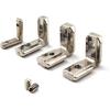 2020 Corner Bracket T Slot Corner Connector L-Shape Corner Joint Bracket for European Standard Aluminum Profile Come with Screws (Pack of 10)