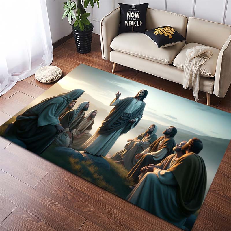 

Mystical Cave Light Effect Area Rug, Non-Slip Floor Mat for Living Room 40x60cm( 15x23in )