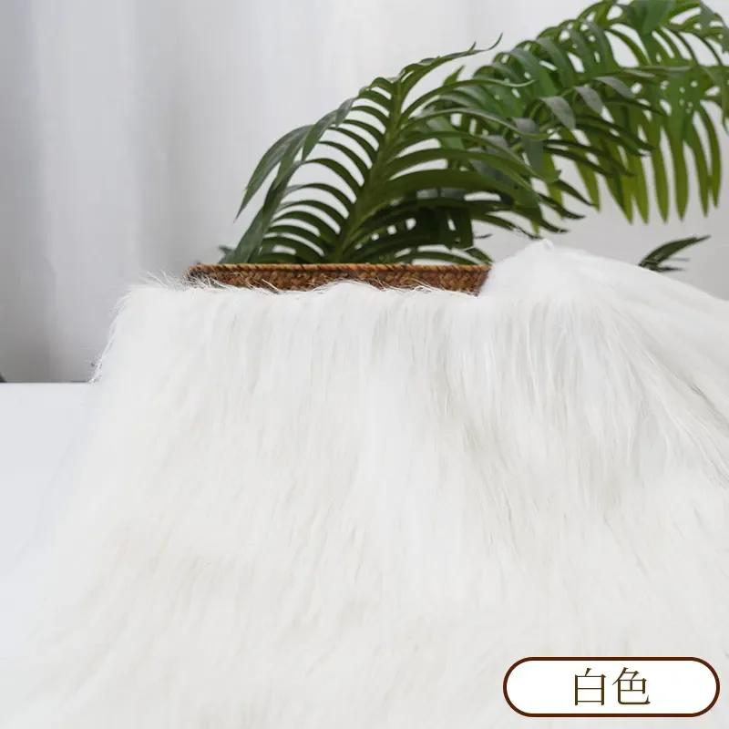 25x45cm 9cmPile Faux Fur Fabric For Sewing Doll Toy Beard Hair DIY Patchwork Material Accessories Home Decoration Cosplay Fabric