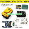 1/2/4/6/10Set 18V 21V 10*18650 Power Tool Accessories Li-ion Battery Case For Dewalt BMS Box 4Mos Charging PCBA Power Display
