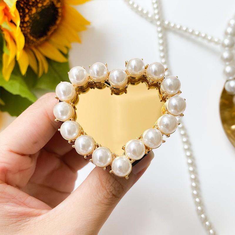 

Mobile Creative Ins Style Makeup Mirror Stand Love Pearl Adhesive Airbag Tablet Can Support Simplicity