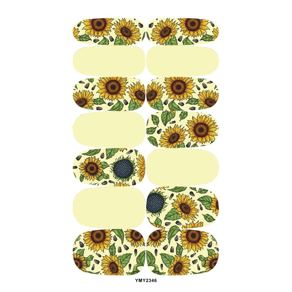 Sunflower Nail Stickers - Trendy Full-Set Decorative Stickers (YMY2340-2)