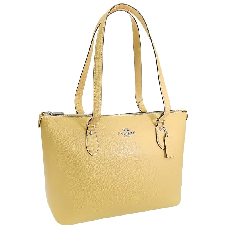 

[coach] bag ladies tote bag outlet A4 compatible brand leather gallery tote CH285 (SV/RETROYELLOW/yellow) [product]