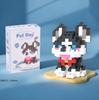 with box Pet cats building block cartoon cute doll puzzle assembly children's toy DIY table ornaments boys girls birthday gifts