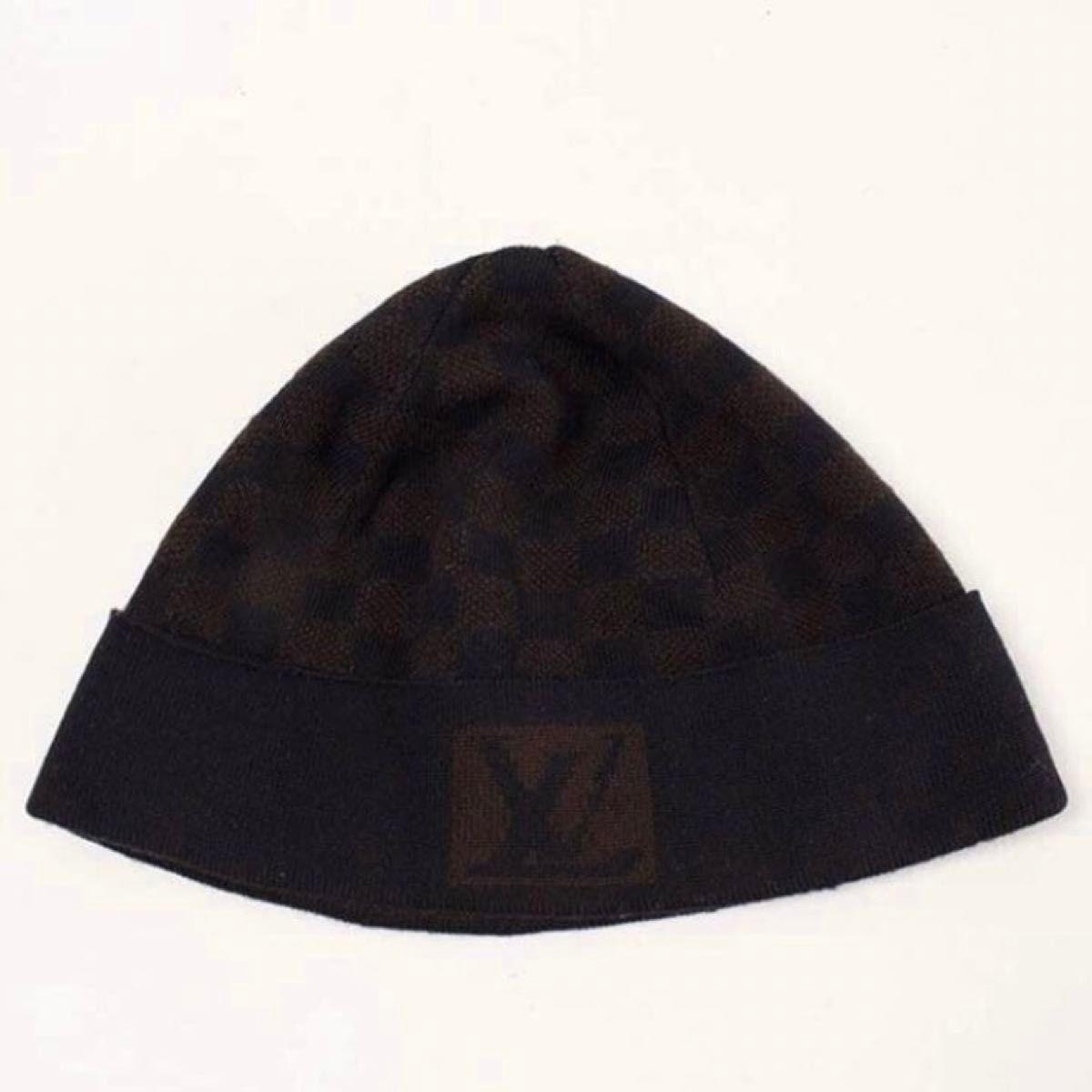 Б/у Хорошее состояние Louis Vuitton Шапка-бини Louis Vuitton Дамье черная коричневая