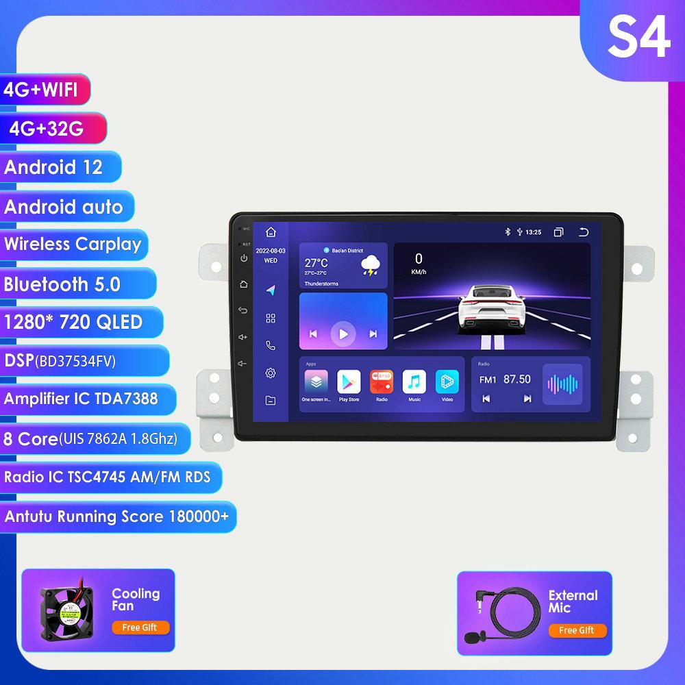 4G 9' Android 12 WiFi DSP autorádio Multimediální video přehrávač pro Suzuki Grand Vitara 3 2005-2015 Escudo Navi GPS 2Din Carplay AI Carplay 4G Autoradio