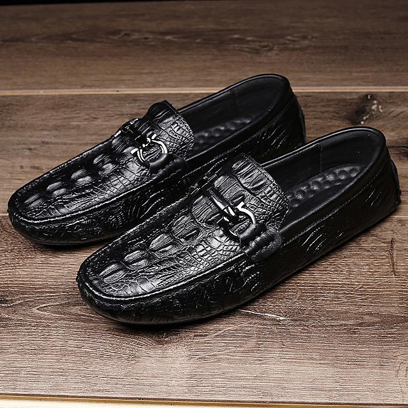 Pravé kožené mokasíny Pánské luxusní mokasíny nazouváky Neformální řidičské boty s kožešinou Zimní zateplené boty Pánské boty na čluny Velikost 38-45