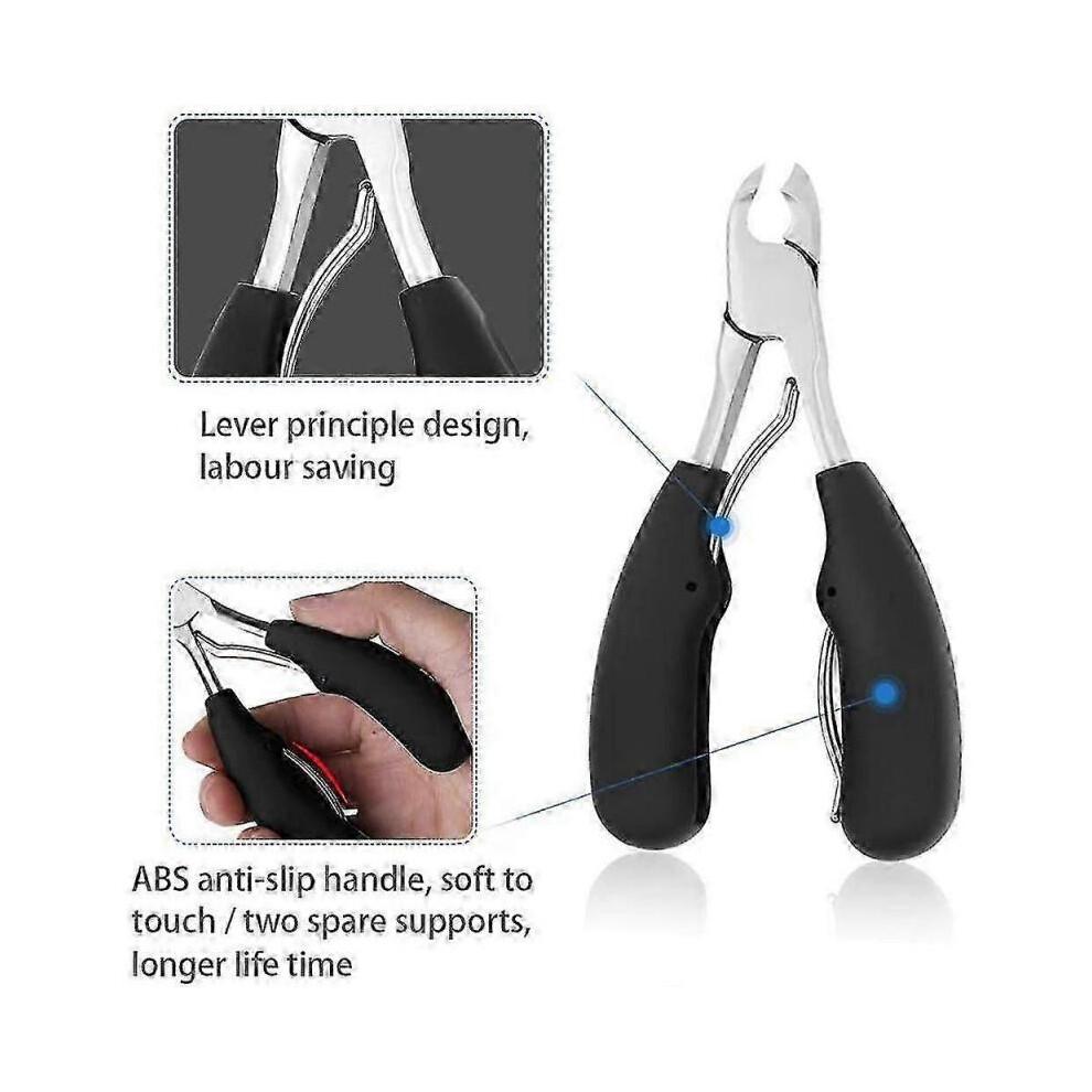 Podiatrist Toenail Clippers, Professional Thi Ingrown Toe Nail Clippers for Men Seniors, Pedicure Clippers Toenail Cutters, Super Curved B,1419