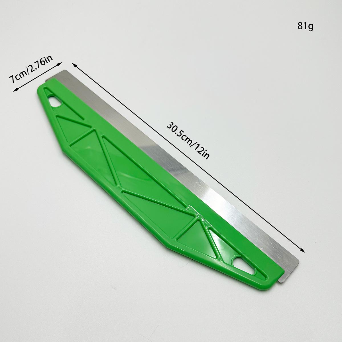 Stainless Steel Wallpaper Mural Cutter & Scraper Tool Set Green 30.4cm Cutter