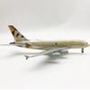 20CM A380 Etihad Airways Diecast Alloy Aircraft Model Model With Wheel Airplane Stand Collectible Display Decor