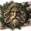 Enchanted Green Man Spirit Metal Wall Art Decor Pagan Garden Hanging
