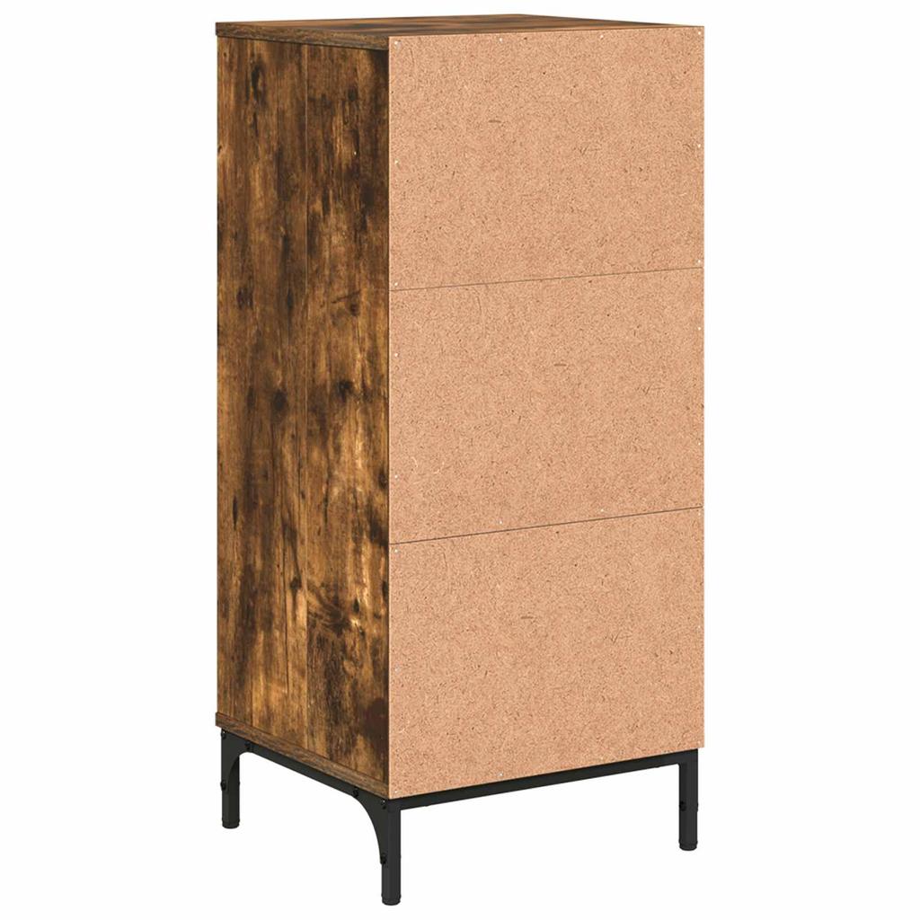 Bathroom Cabinet with Door Smoked Oak 39.5 x 36 x 88 cm