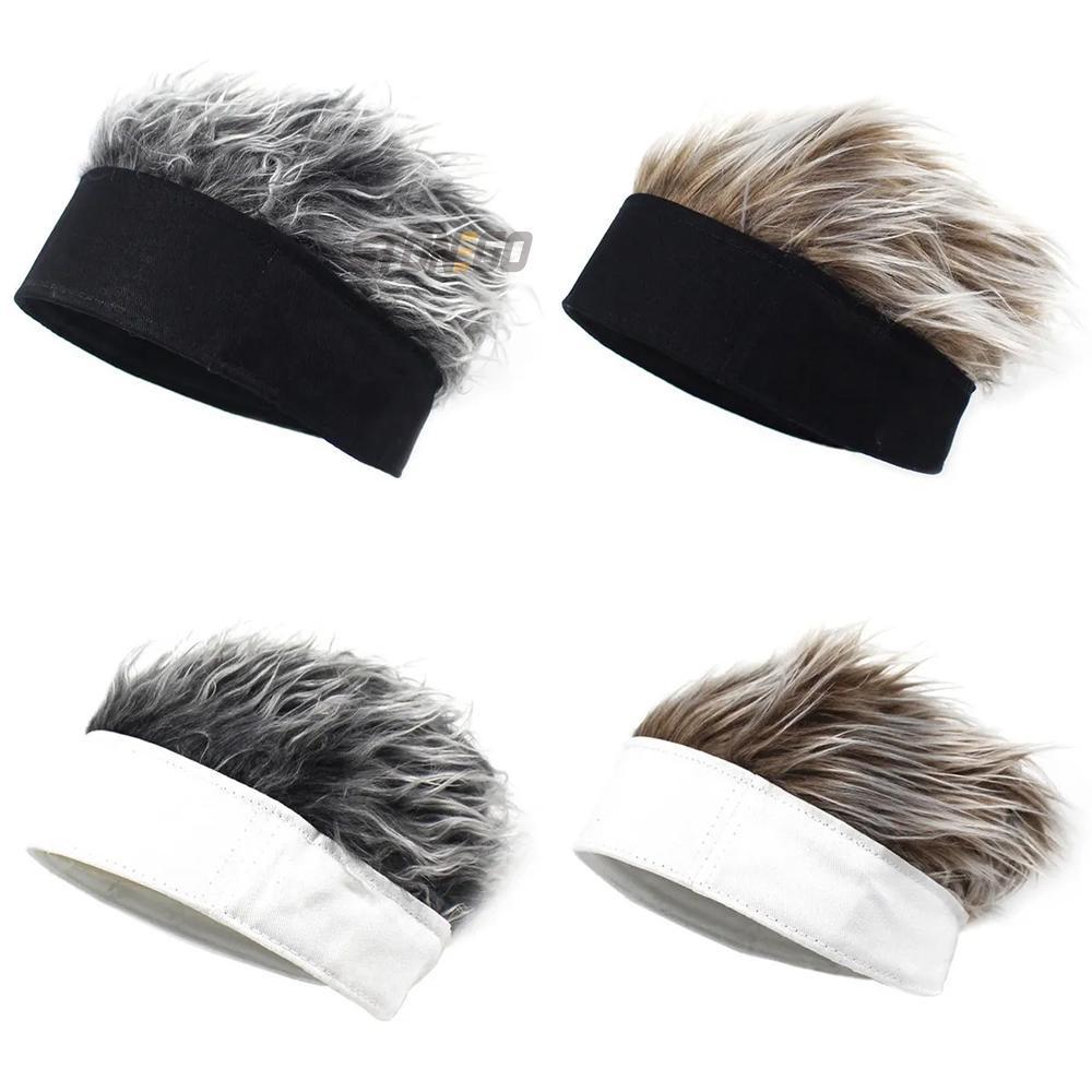 Men Wig Cap Fashion Casual Baseball Cap Adjustable Snapback Hats Hip Hop Hat Roleplaying Props Pullover Hat Band Vocal Hat Gifts